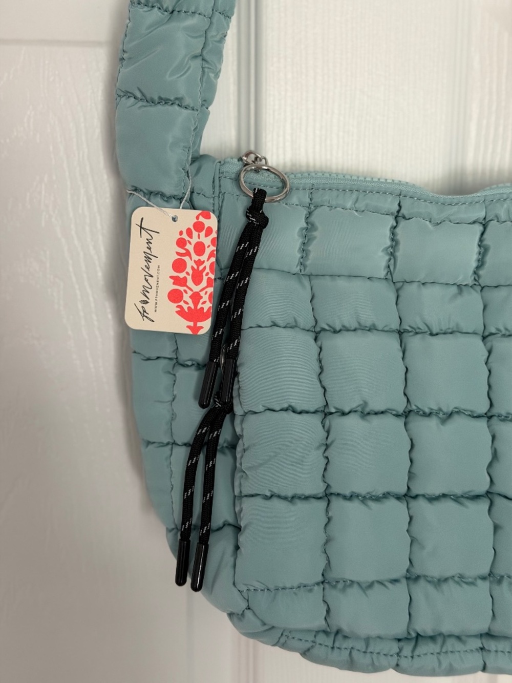 Free People Quilted Baby Carryall Sterling Blue NWT